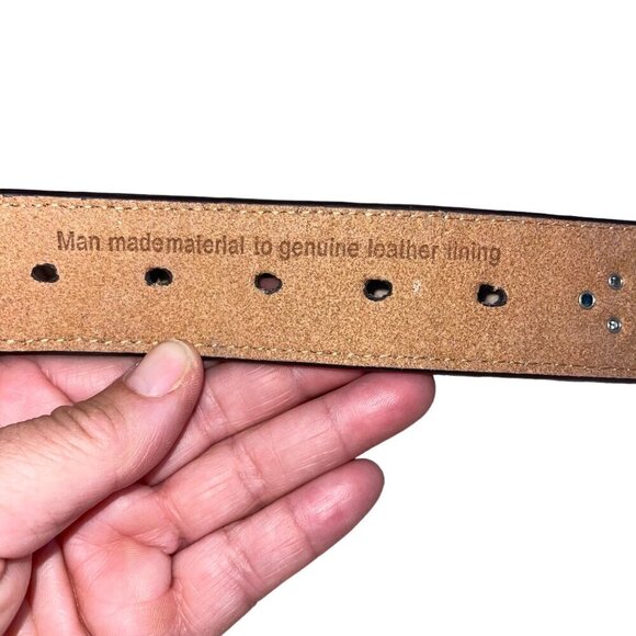 Blazin Roxx Womens Belt Size Medium Brown Aztec Design Bling Leather - Picture 7 of 8